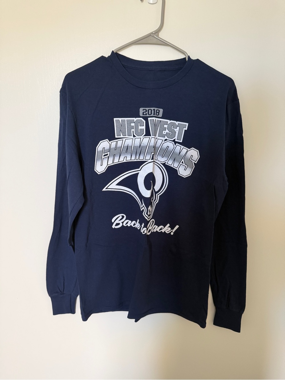 Blue LA Rams Football Long Sleeve Tee